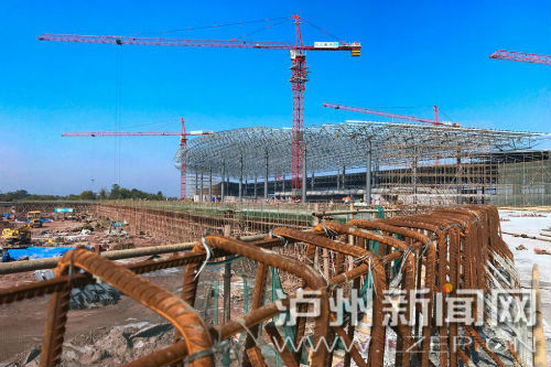 州云龍機場正全速推進建設，確保7月1日前投入運行。 瀘州日報記者 牟科 攝3
